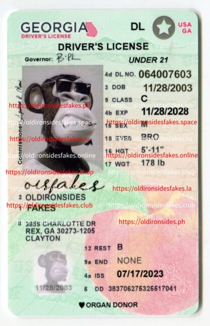 Georgia Driver License(New GA U21 2022 PolyCard)