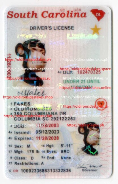 South Carolina Driver License(New SC U21)