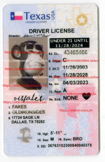 Texas Driver License(New TX U21 2020)
