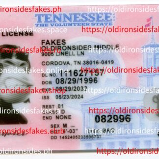 Tennessee Driver License(TN O21 2025 PolyCard)