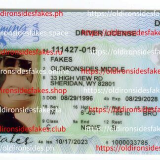 Wyoming Driver License(WY 2023 PolyCard)